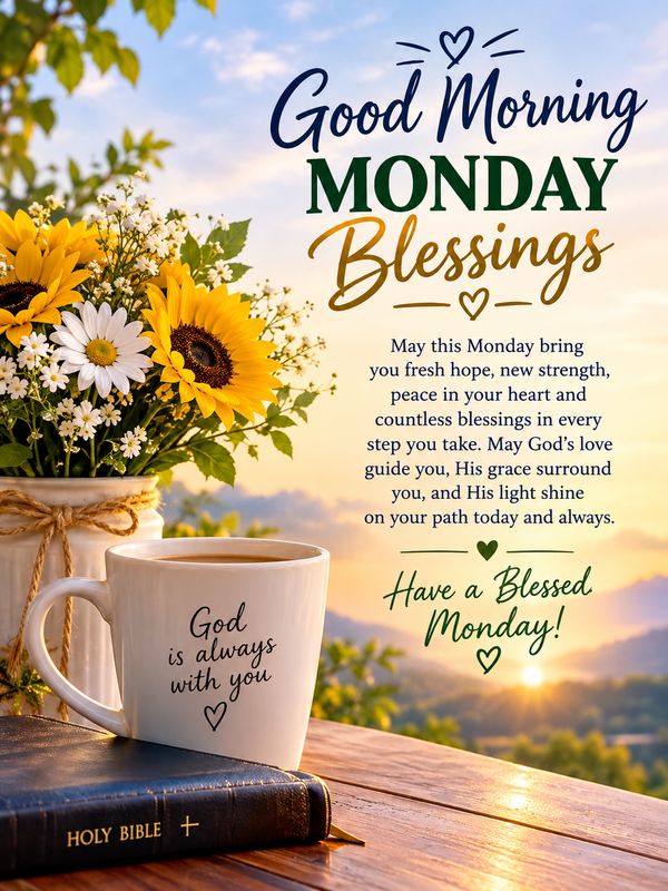 Heart Touching Good Morning Monday Blessings