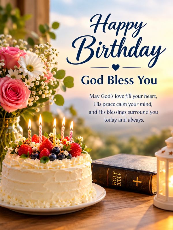 Inspirational Happy Birthday God Bless You Messages