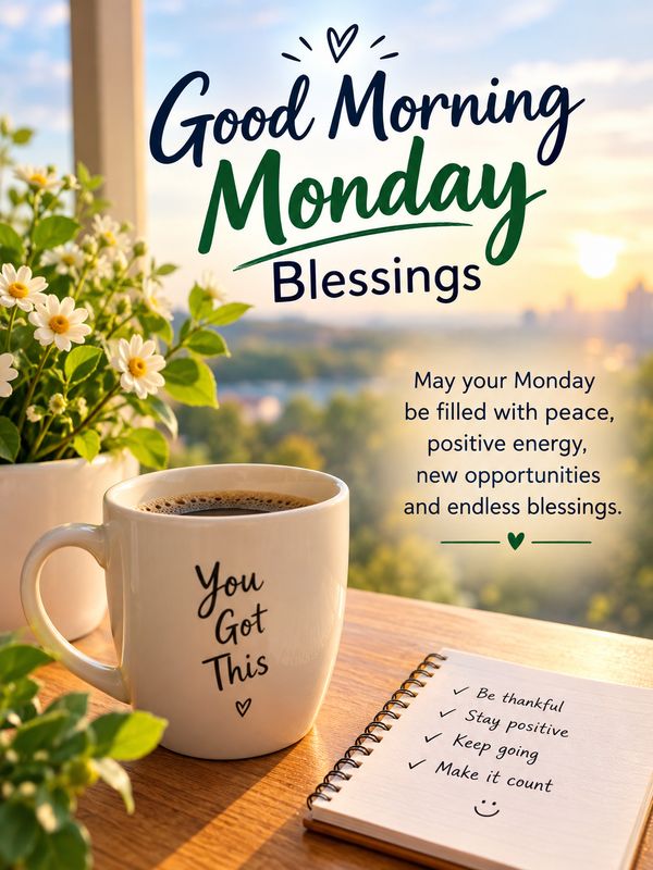 Short Good Morning Monday Blessings for a Quick Text